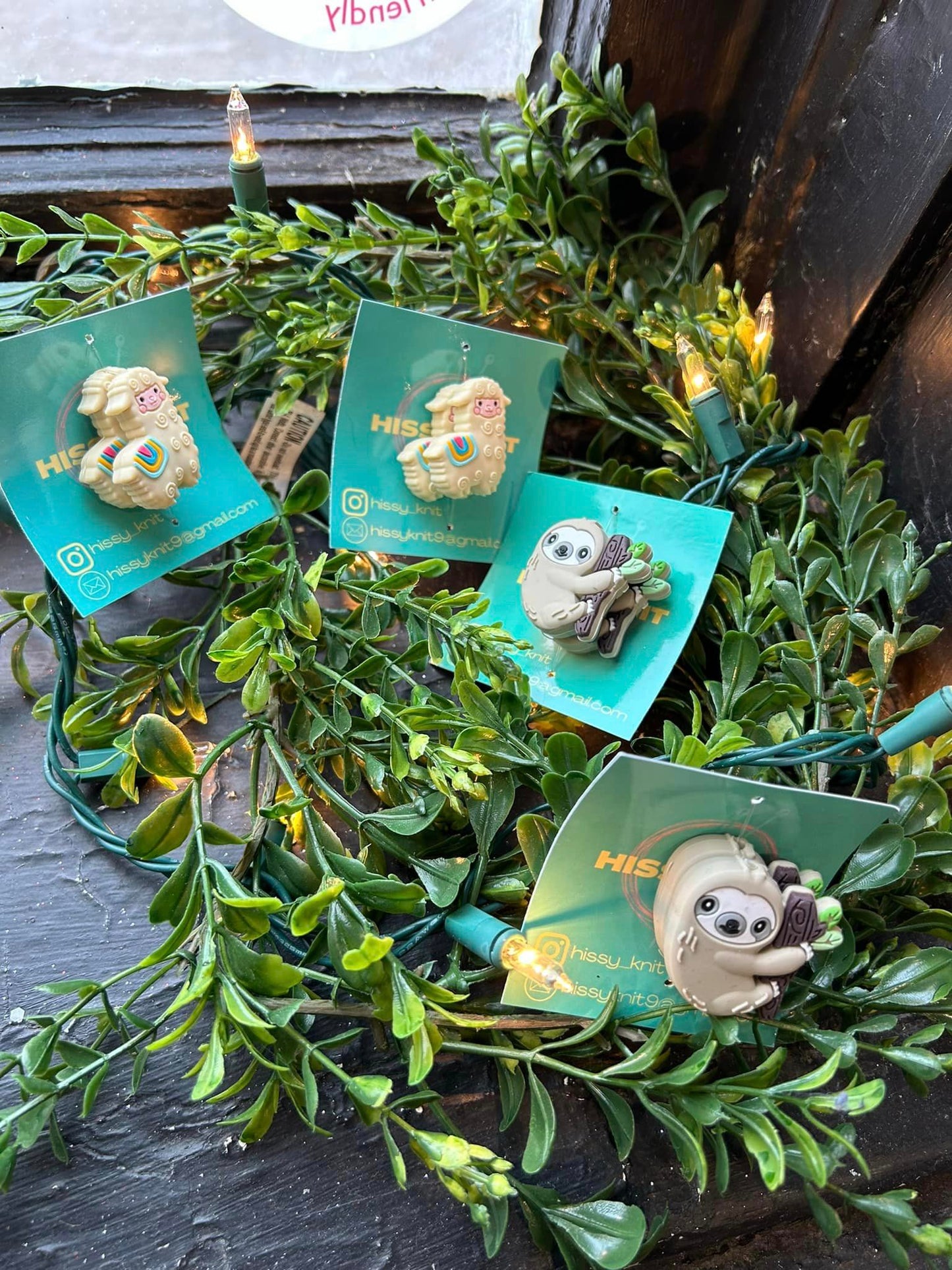 Hissy Knit Stitch Stopper - Sloth