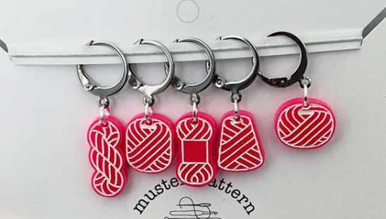 MP - Stitch Marker - Yarn Set/5 Hot Pink
