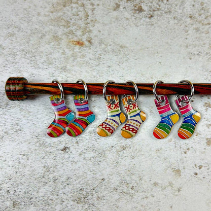 Socks Stitch Markers In A Tin
