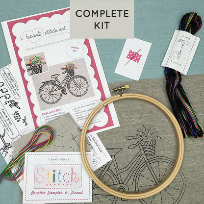 Bicycle Embroidery Kit: Natural