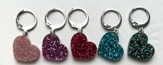 MP - Stitch Marker - Hearts - Jewels