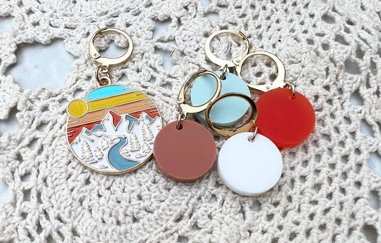 MP - Enamel Stitch Markers - Mountain Sunset Set/5