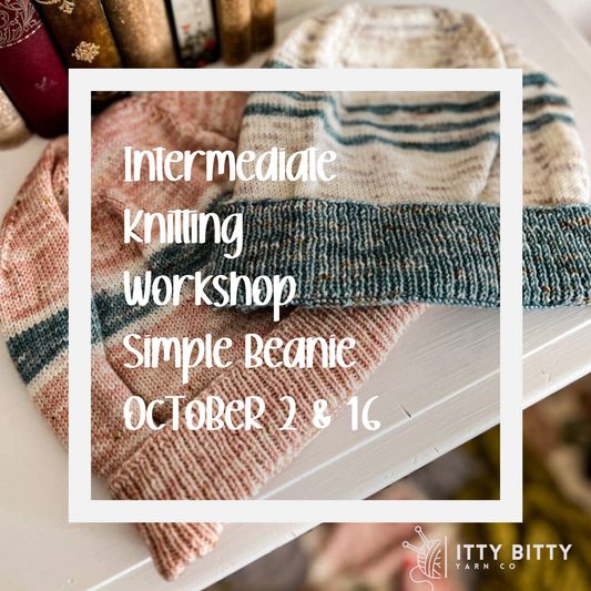 DAYTIME - Intermediate Knitting Workshop - Simple Stockinette Beanie - October 2 & 16