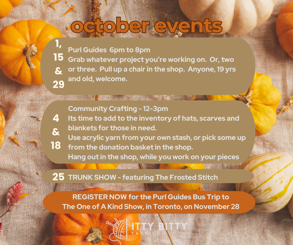 October Event and Workshop Calendar