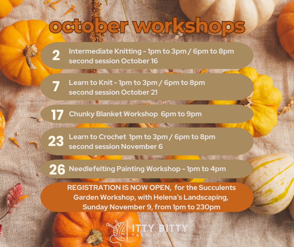 October Event and Workshop Calendar