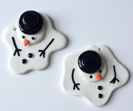 EVENING Polymer Clay Melting Snowman Workshop November 28   7pm to 830pm