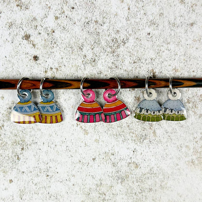 Hats Stitch Markers In A Tin
