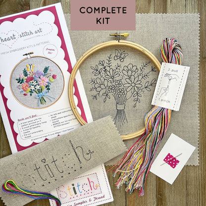 Flower Embroidery DIY Craft Kit