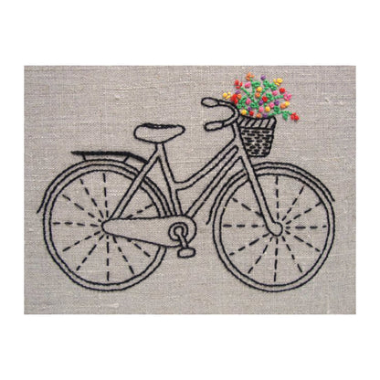 Bicycle Embroidery Kit: Natural