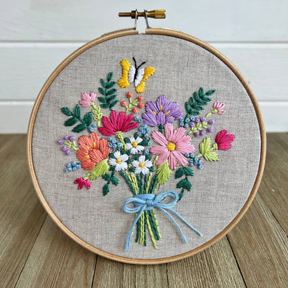 Flower Embroidery DIY Craft Kit
