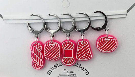 MP - Stitch Marker - Yarn Set/5 Hot Pink